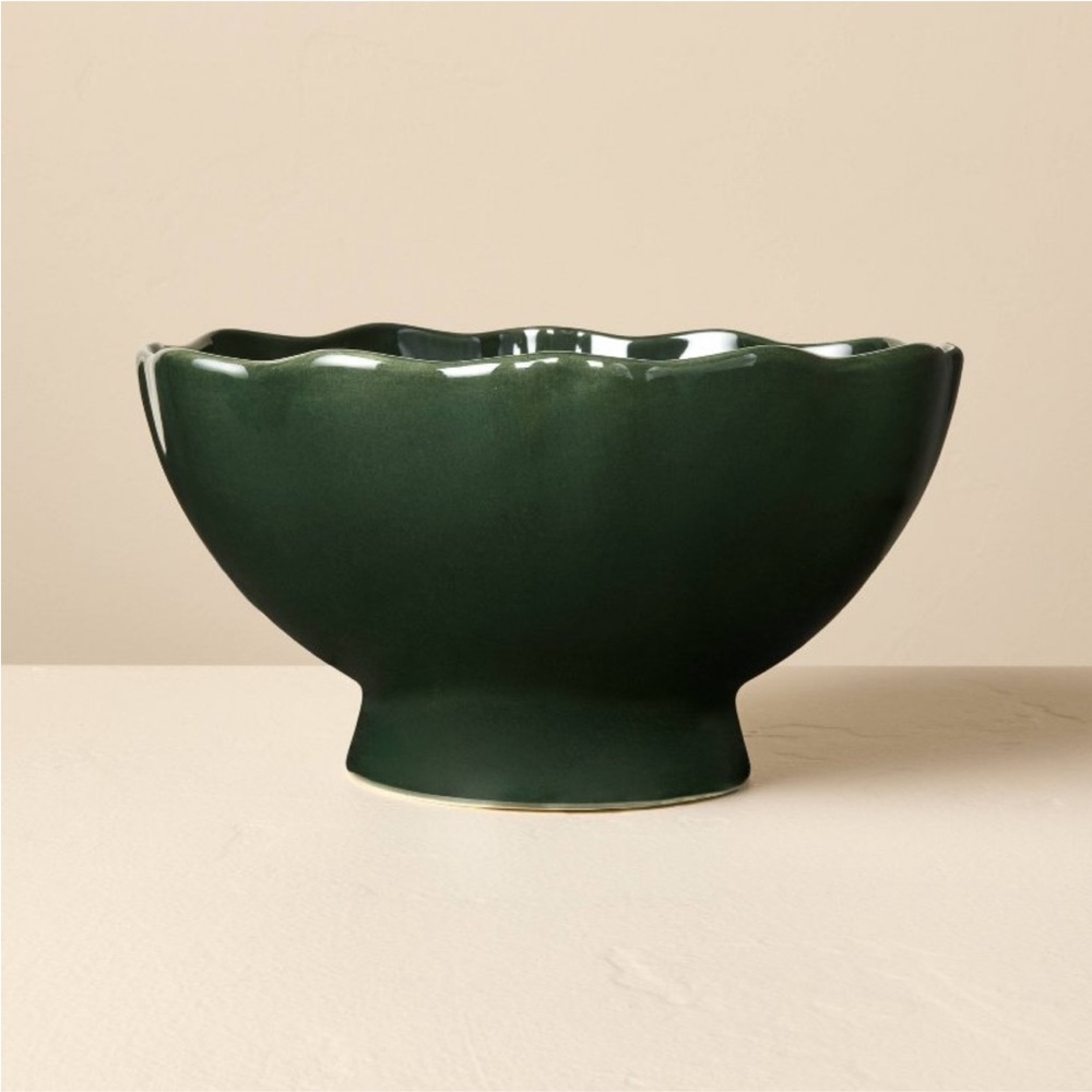 2.8L Stoneware Reactive Glaze Footed
Serve Bowl Green - Hearth & Hand Magnolia